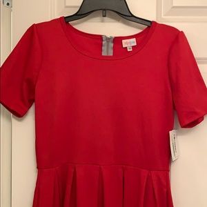 NWT Lularoe Medium Sparkly Red Amelia